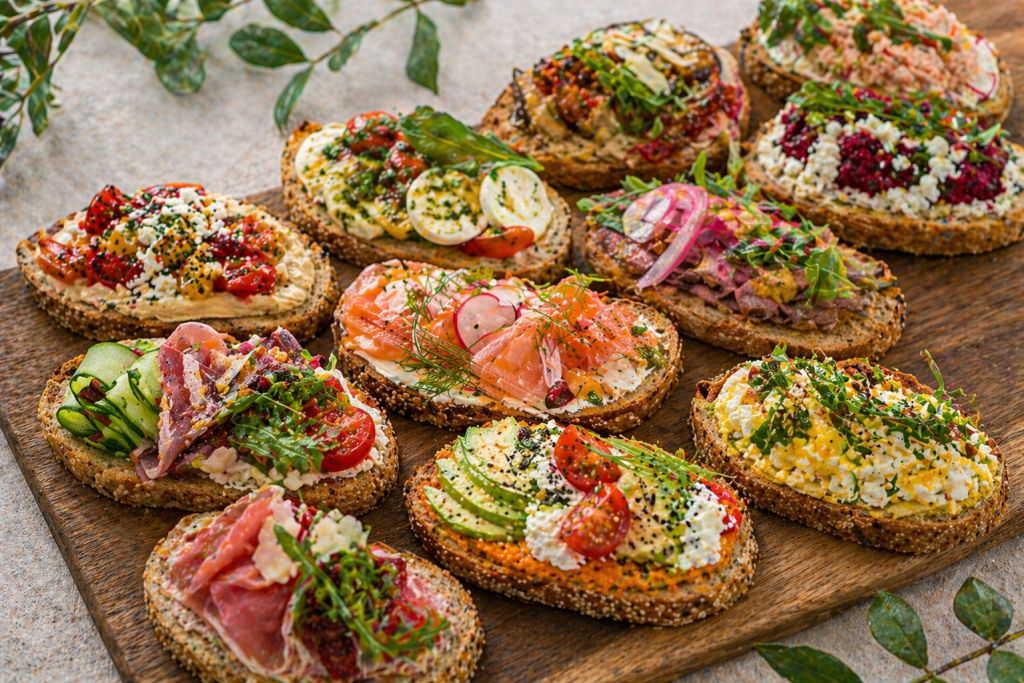 Sandwichs ouverts traiteur premium